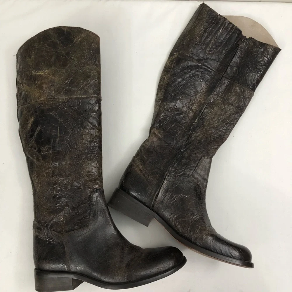 STEVEN By Steve Madden Sz 7.5 Leather Riding Style Boots REINS
